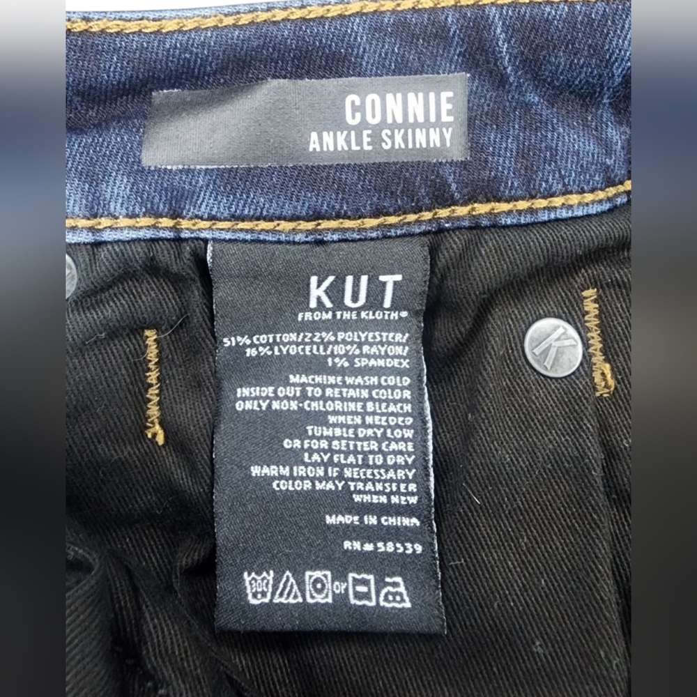 Kut From The Kloth, Connie Ankle Skinny Jeans, Womens 6 - Picture 3 of 5